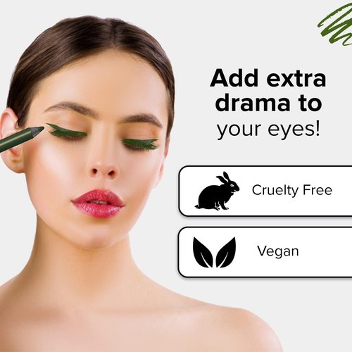 London Scandaleyes Waterproof Kohl Kajal Liner #006 Green - Picture 6 of 7