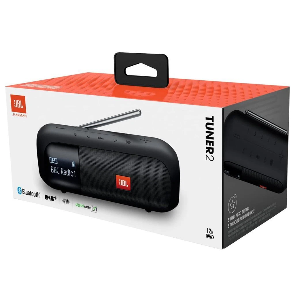 JBL Tuner 2 Bluetooth Speaker with FM Radio | Black