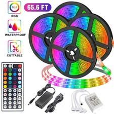 16-65ft Flexible 3528 Rgb Led Strip Light Remote Fairy Lights Room Tv Party Bar 16-65ft Flexible 3528 Rgb Led Strip Light Remote Fairy Lights Room Tv Party Bar