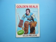 1975/76 O-PEE-CHEE NHL HOCKEY CARD #190 GILLES MELOCHE VG+ AUTO AUTOGRAPH OPC