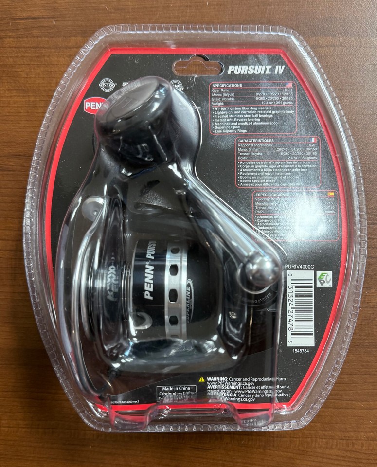 penn-pursuit-iv-4000-spinning-fishing-reel-black-silver-4000-new