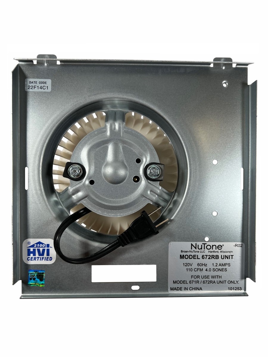 Hvi Nutone 665 Bathroom Fan Replacement Bathroom Fan Motor