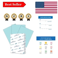 Vibrant Pastel Blue 20 lb Copy Paper, 500 Sheets - Perfect for Professionals