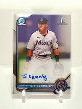 2022 Bowman Chrome 1st Junior Sanchez Base Auto Marlins ROOKIE RC Autograph C1