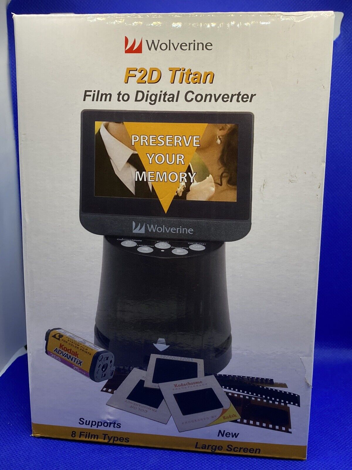 WOLVERINE F2D TITAN CONVERTER FILM TO DIGITAL CONVERTER SUPPORTS 8 FILM TYPES