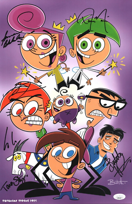 THE FAIRLY ODDPARENTS Cast x6 Hand Signed 11x17 Autograph Photo
