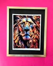 💎ALEXANDER DULAC | LION IS KING Hand Signed Authentic Print Ed. of 10 | COA
