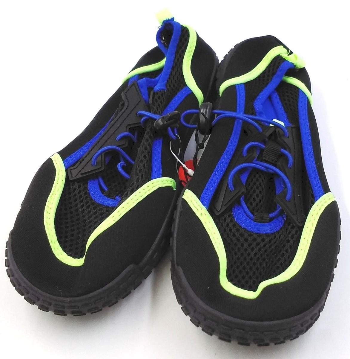 Wonder Nation Little Big Boys Black/Blue Slip-On Water Shoes
