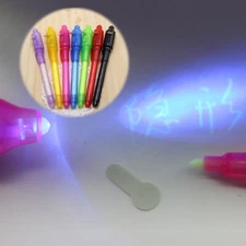 UV Light Pen Invisible Ink Security Marker Pen With Ultra Violet LED Blackli^D*