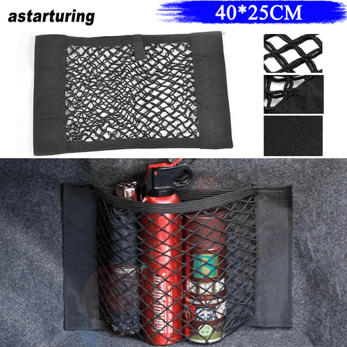 40*25 Car Back Rear Trunk Seat Elastic String Net Mesh Storage Bag Pocket Cage - Picture 1 of 12