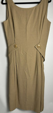 Talbots Women's Tan Sleeveless Jumper Dress Size 14 NWT