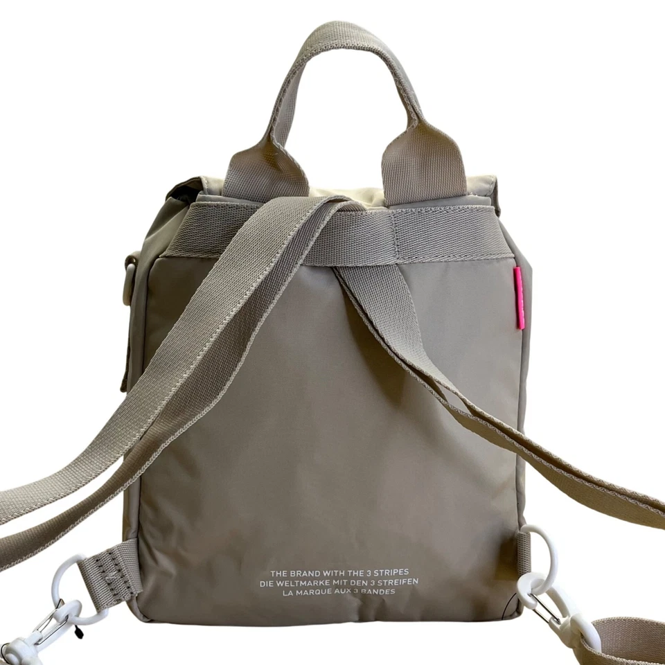 Adidas Women’s Beige Adjustable Straps Embroidered Logo Travel Mini Backpack - Image 3 of 4