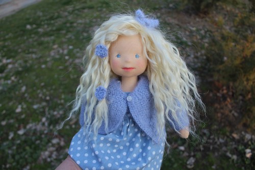 Waldorf doll 15 inch, Waldorf poupee, Steiner doll, Handmade doll, Art doll - Picture 4 of 12