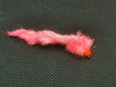 6 RASPBERRY RIPPLE Eierwürmer. Fliegenfischen Forelle Fliegenköder starblos 