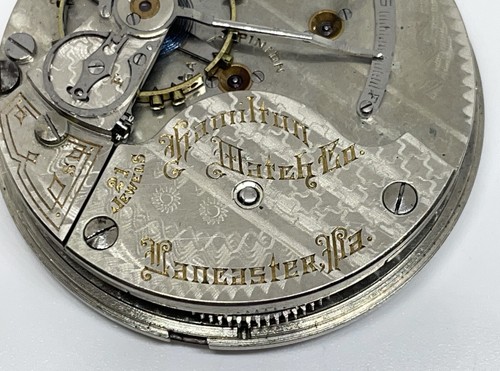 HAMILTON POCKET WATCH MOVEMENT USA 1903 18s 21 Jewels Needs a Service - Picture 15 of 19