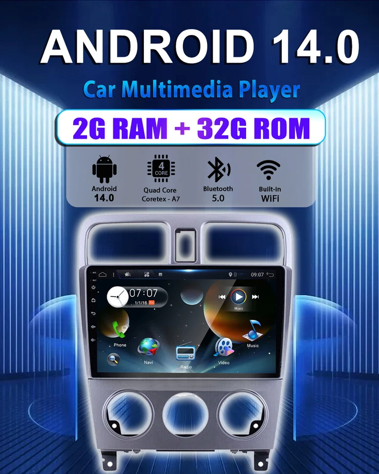 Car Play Autoradio Für Subaru Forester 2003-2008 Android 14.0 Navigation GPS DSP - Bild 3 von 4