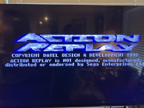 Sega Saturn+Action Replay 4M+4 Games+2 Controllers+Power +A/V Cables All TESTED!