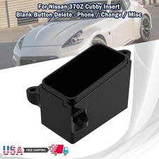 Car Cubby Insert Blank Button Holder Housing Black For Nissan 370z 2009-2020