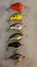 (Lot Of 6) Discontinued Bandit 1100 Crankbaits Pre Pradco Triple Grip Fishing 