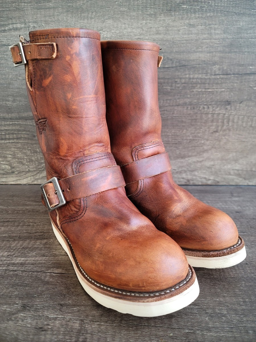 Redwing 2971 Engineer Brown leather Boots Sz 38.5 Men's US