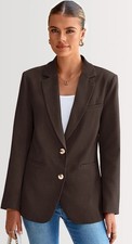 Blazer for Women Business Casual Long Sleeve Lapel Open Front Suit Size Medium