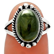 Natural Chrome Chalcedony 925 Sterling Silver Ring s.6 Jewelry R-1253