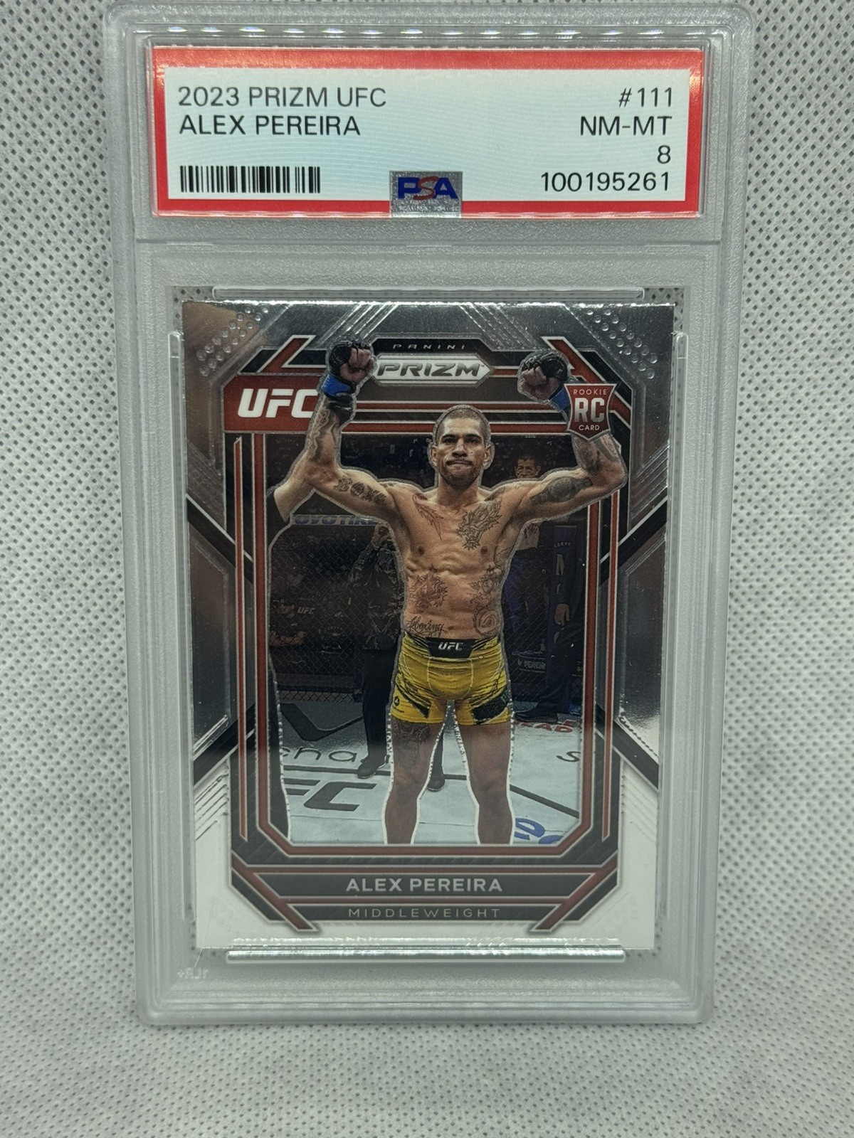 2023 PANINI PRIZM UFC #111 ALEX PEREIRA PSA 8