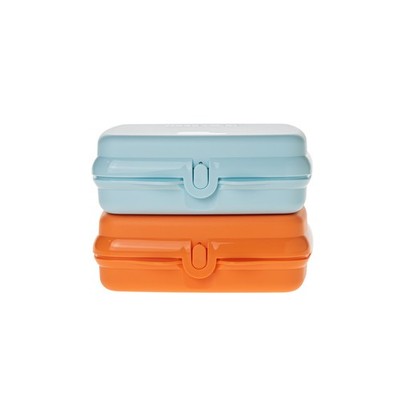 Tupperware Eco+ Slim Lunchbox Set Türkis Orange Sandwichbox Brotdose