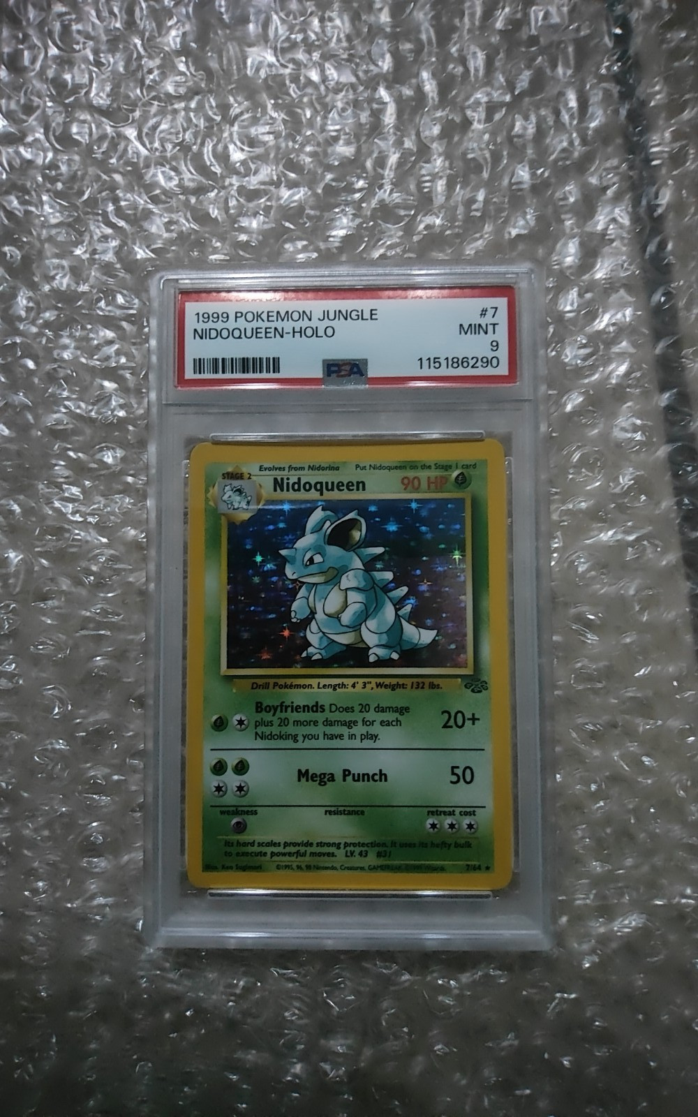 1999 Pokemon Jungle #7 Nidoqueen Holo PSA 9