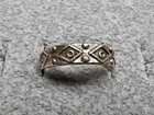 GRANDMA GRABE'S BEAUTIFUL VINTAGE 925 STERLING SILVER OPEN BACK 2.41G RING SIZ 4