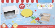 Pretend Play Pizza Kitchen Set Multicolored Toy with Oven Pizza Slices 22 Pieces