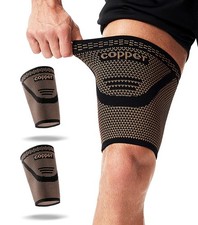 FVVWVV 1 Pair Thigh Compression Sleeve, Hamstring Compression Sleeve for Men ...