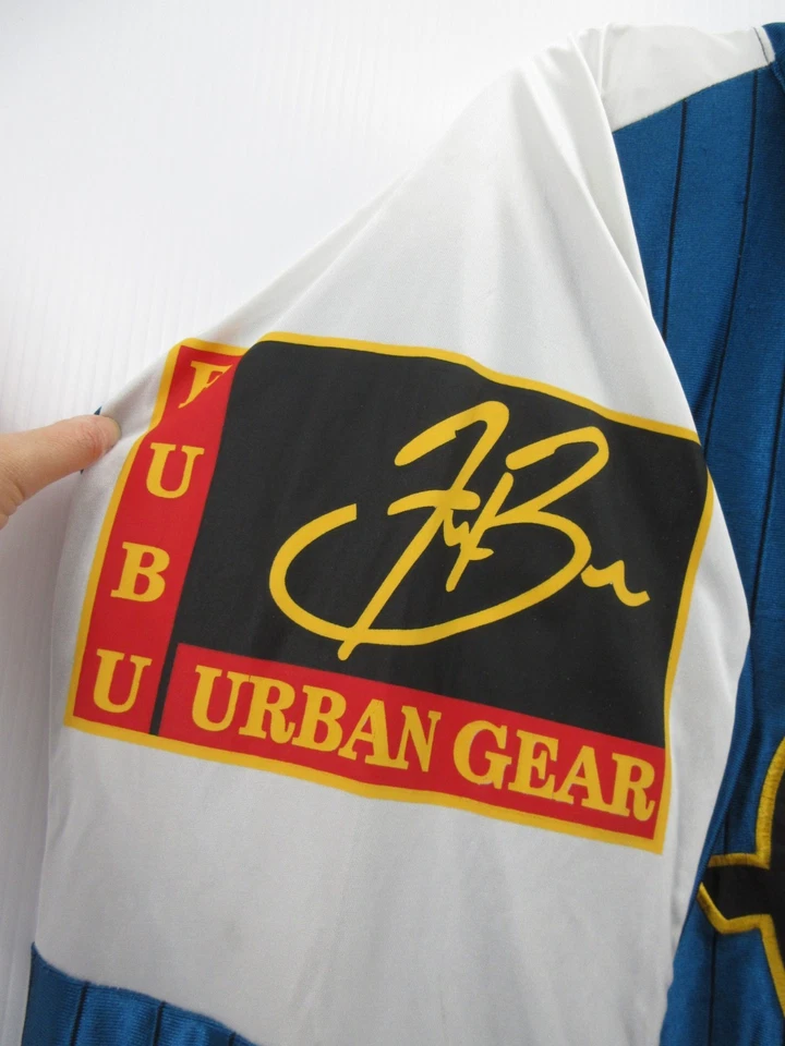 VINTAGE FUBU Jacket Men XL Blue 1/4 Zip Hip Hop Streetwear Anorak Baggy 90s USA - Image 4 of 4