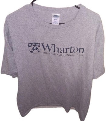 Wharton University Of Pennsylvania Adult's XL Gray T-Shirt By Yikes!