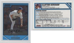 2007 Bowman Draft Chrome Draft Picks Prospects Clayton Kershaw #BDPP77