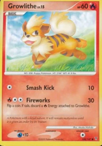 Pokemon 1x Growlithe 108/147 Vainqueurs Suprêmes Légèrement Joués Communs