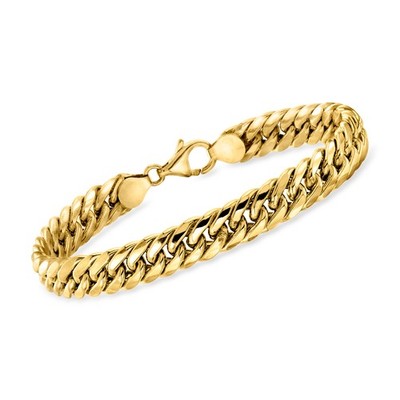 Ross-Simons Italian 18kt Yellow Gold Cuban-Link Bracelet