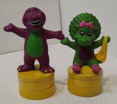 2000 Lyons DecoPac Barney, & Baby Bop Dinosaur Ink Stamper Stamp NEW UNOPENED