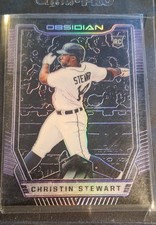 2019 Panini Chronicles - Obsidian Christin Stewart #44 Electric Purple Prizm /99