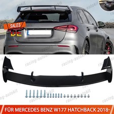 Für Mercedes A-Klasse W177 2018-2020 Sport Dachspoiler Heckspoiler Schwarz Glanz