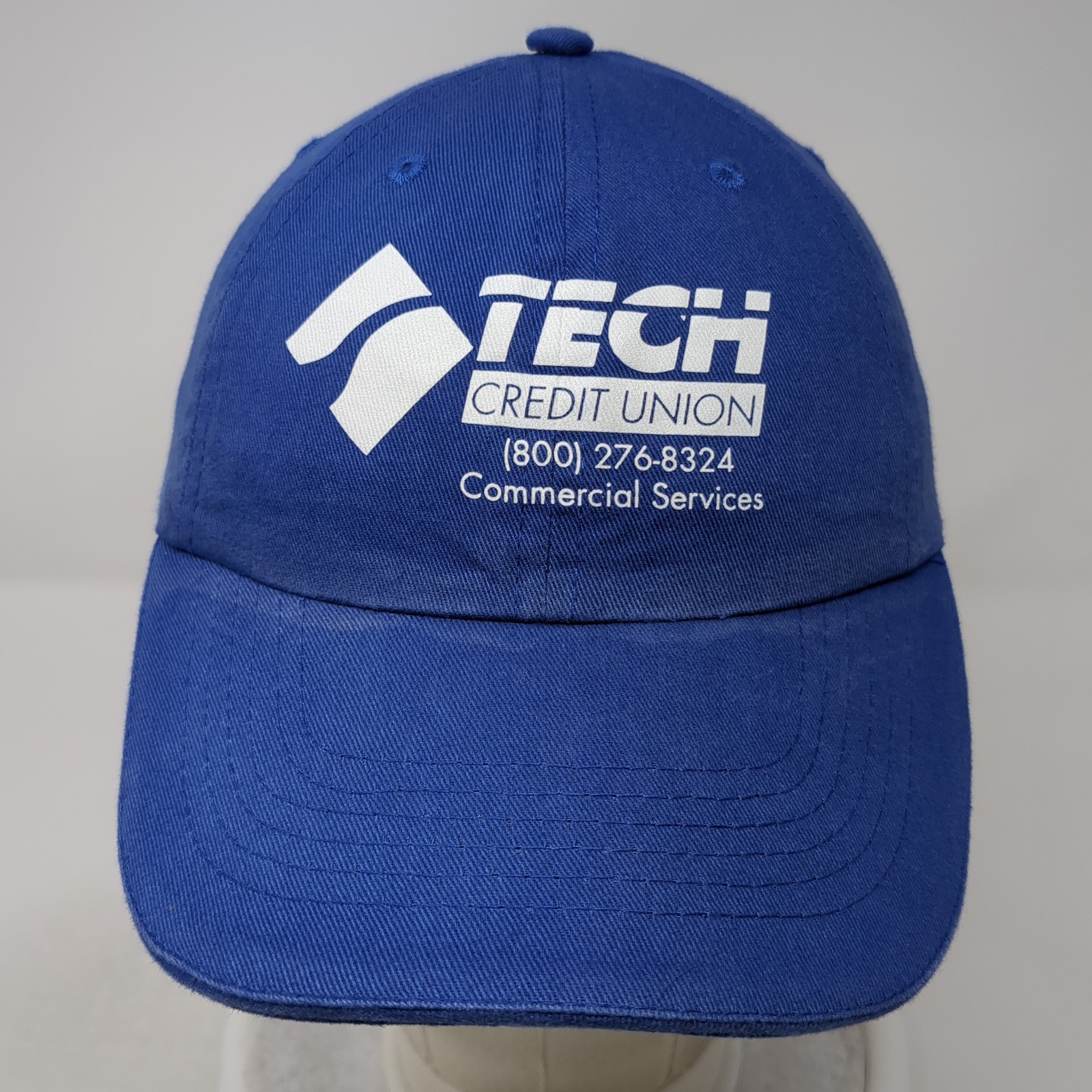 Tech Credit Union Strapback Baseball Cap Blue OS … - image 2