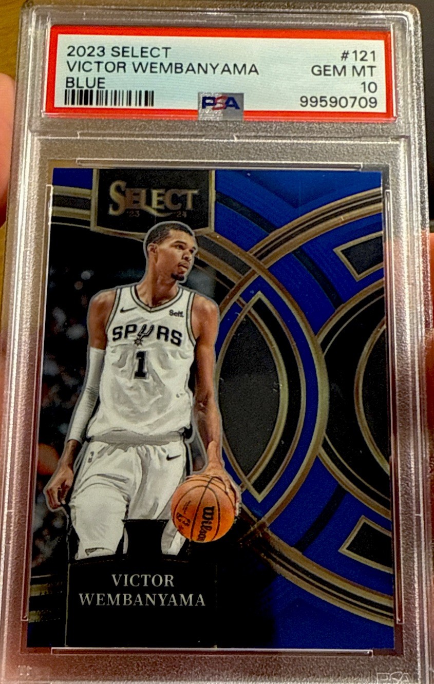 2023 Select #121 Victor Wembanyama Premier Level ROOKIE Blue Retail PSA 10 GEM