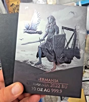 2022 Germania Allegories 10oz 999 Fine Silver Round Coin Book 50 Mark Hologram