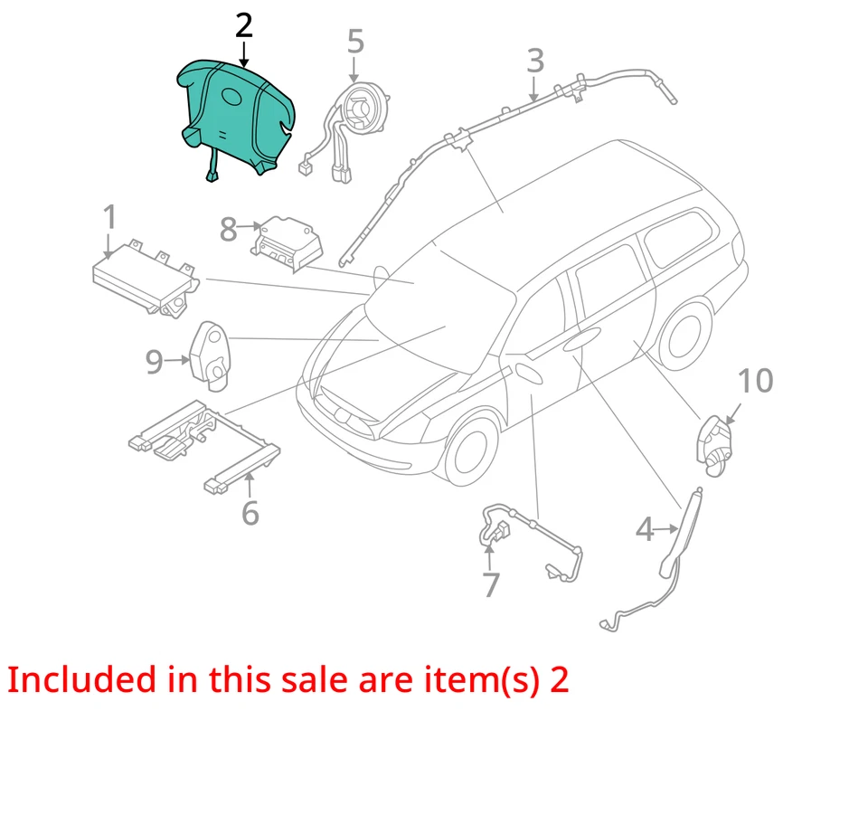 Air Bag Driver Wheel Fits 07-10 ENTOURAGE 7453534 Foto 4 de 4