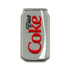 Classic Grey Diet Coke Soda Can Embroidered Iron On Patch