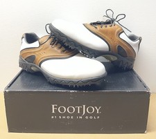 FootJoy Contour Series Saddle 54024 Brown White Golf Shoes Mens Size US 10 M