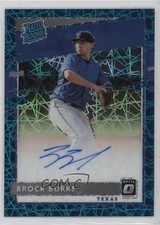 2020 Panini Donruss Optic Teal Velocity Prizm 1/35 Brock Burke #RRS-BB Auto 0q0m