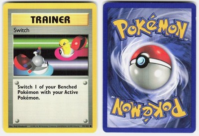 Switch 95/102 Common Base Set Unlimited Pokemon Lightly Played