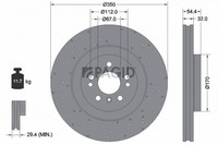 2X Bremsscheibe Pagid 55544NHC FüR Mercedes GLE W166 Klasse C292 GLS X166 GL 250