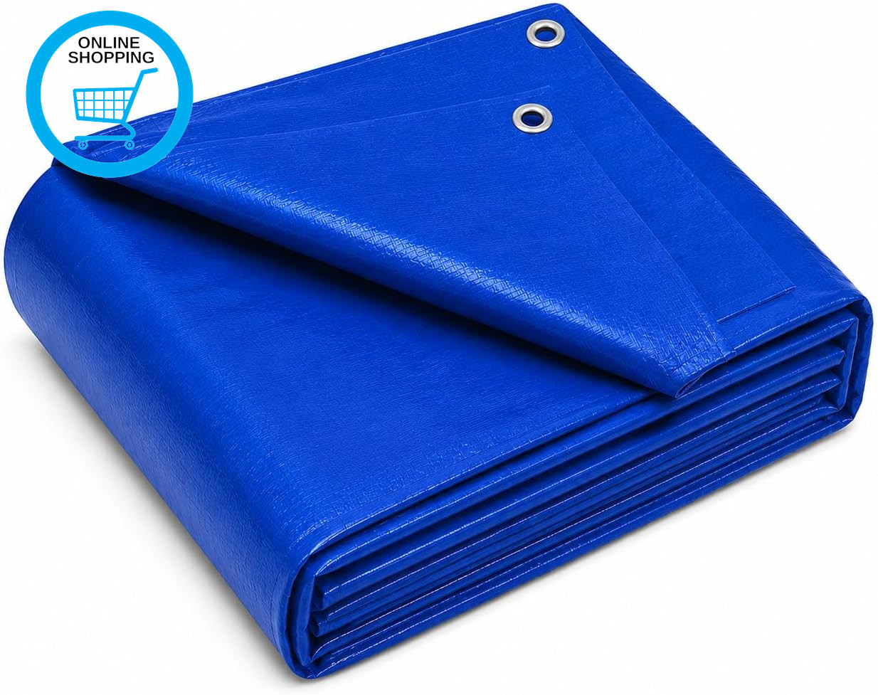 Blue Heavy Duty Tarpaulin Waterproof Cover Tarp Ground Camping Sheet Tent (3X3M)